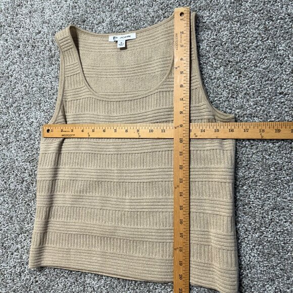 St. John Collection Set Black Zip Jacket Sleeveless Knit Top & Black Skirt - Picture 8 of 10